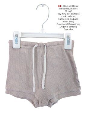 Little Lott Beige Ribbed Bummies 3T 4T Small Shop
